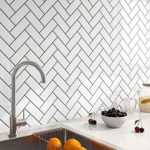 Samolepící Samolepky Nástěnné 3D dlaždice Elegantní 15 Kusů 30x30 cm Bílé