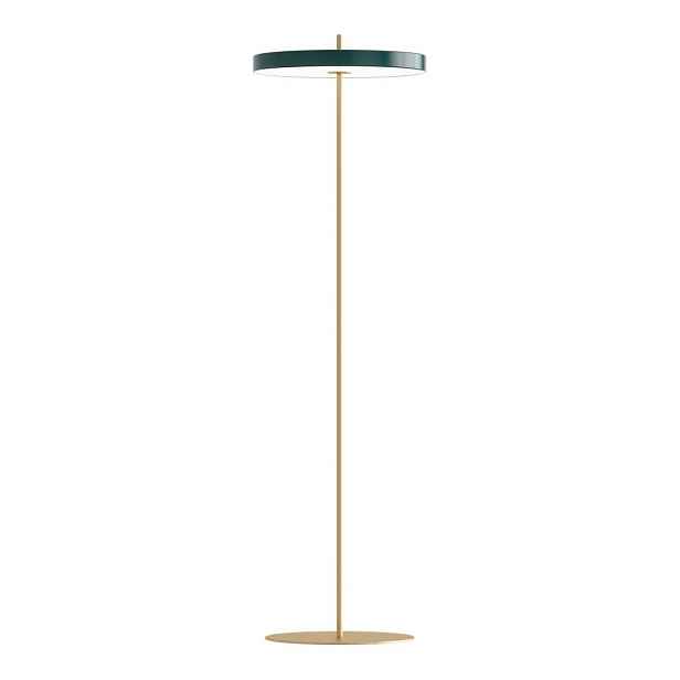 Tmavě zelená LED stmívatelná stojací lampa s kovovým stínidlem (výška 151 cm) Asteria Floor – UMAGE