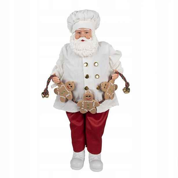Vánoční dekorace Santa cukrář s perníčky 27*13*50 cm