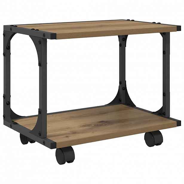 vidaXL Stojan na tiskárnu Dub artisan 41 x 28 x 33,5 cm