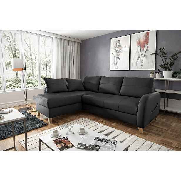 Livetastic ROHOVÁ SEDAČKA, textil, kůže, černá