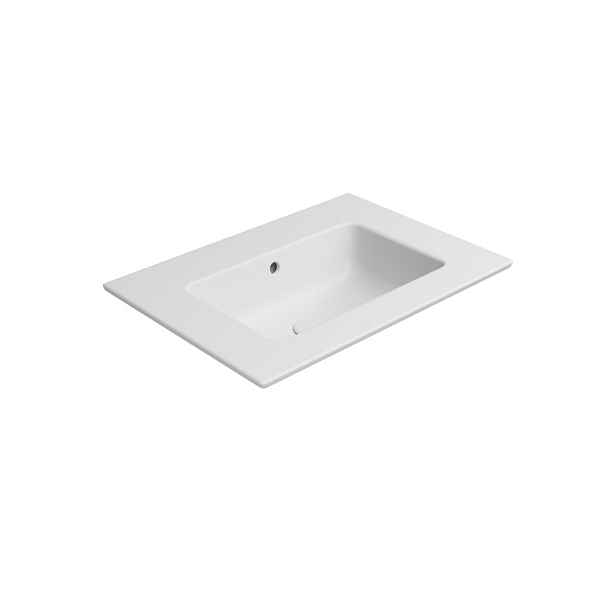 GSI PURA keramické umyvadlo Slim 62x46cm, bez otvoru, bílá mat