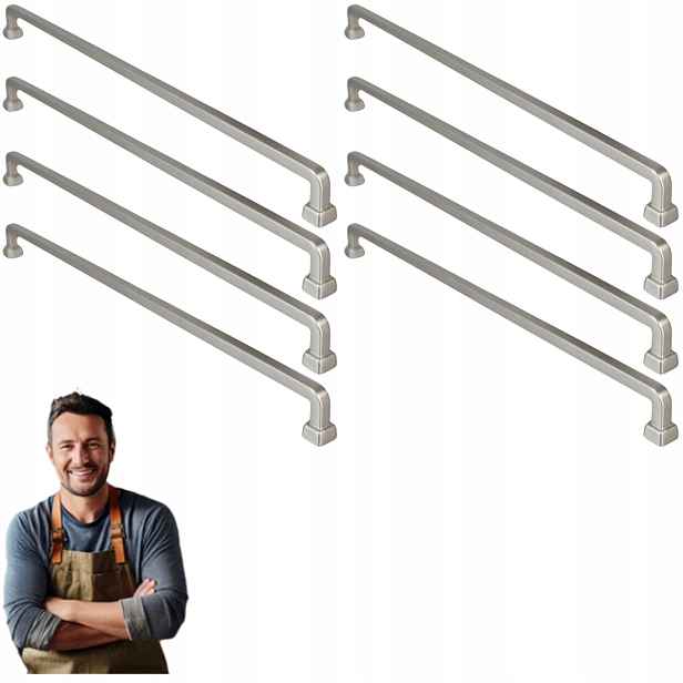 Nábytková Úchytka do zásuvky Tulia 320 mm Inox, Ocel Kartáčovaná 8 ks