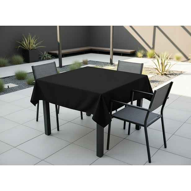 Venkovní čtvercový ubrus TERRA color 01 černá, různé rozměry Mybesthome Rozměr: 150x150 cm