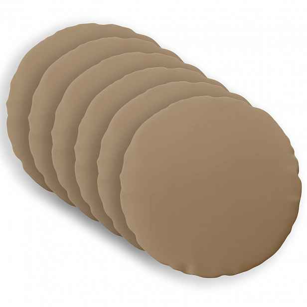vidaXL Povlak na polštář 6 ks HEERLEN Taupe Ø 40 cm Polyester