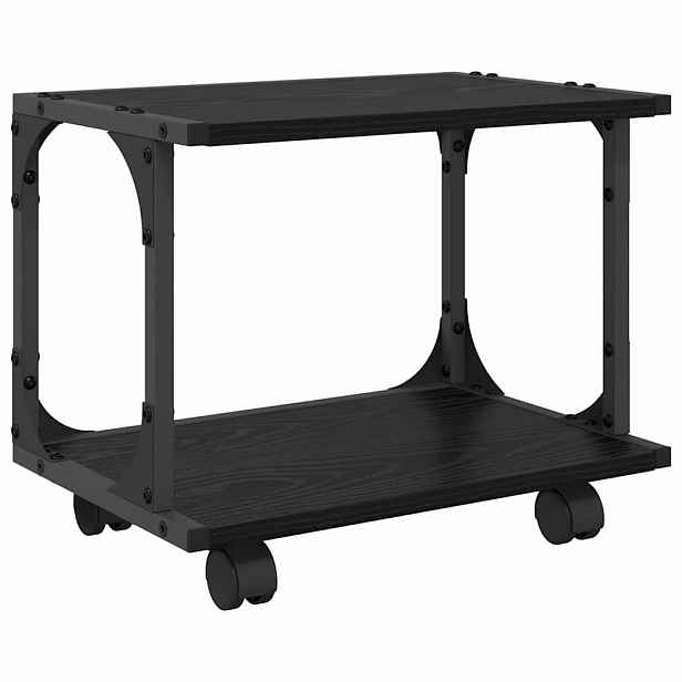 vidaXL Stojan na tiskárnu Černý dub 41 x 28 x 33,5 cm Kompozitní dřevo