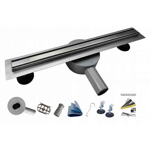 X-home Lineární Odtok Slim 70 cm Úzký Otočný Sifon