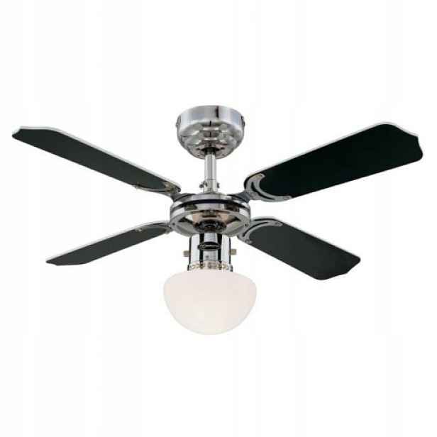 Lustr Stropní Ventilátor Větráček Lampa Chrom