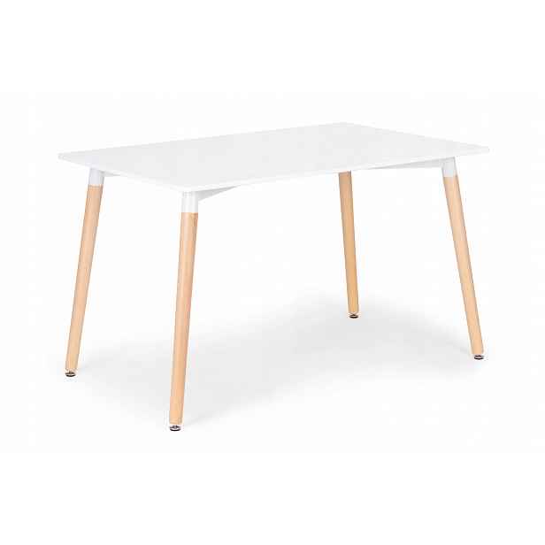 ModernHome KJSDT-01 Dřevěný jídelní stůl 120 x 60 cm, bílý