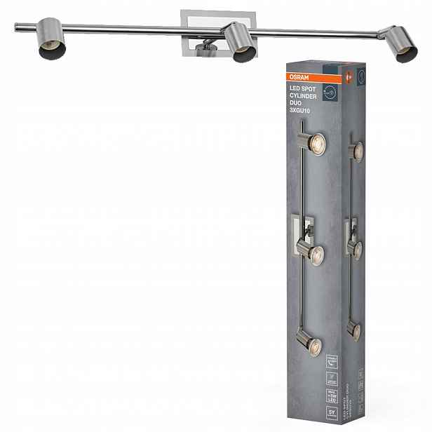 Nástěnná lampa stropní svítidlo Led reflektor Spot 3xGU10 Nikl Chrom Osram