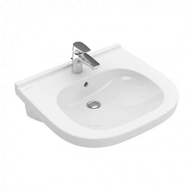 Villeroy & Boch ViCare - Umyvadlo Vita 56x55 cm, s přepadem otvor pro baterii, CeramicPlus, alpská bílá 411955R1