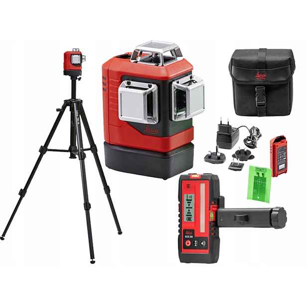 Zelený křížový laser Leica Lino L6Gs stativ Rgr