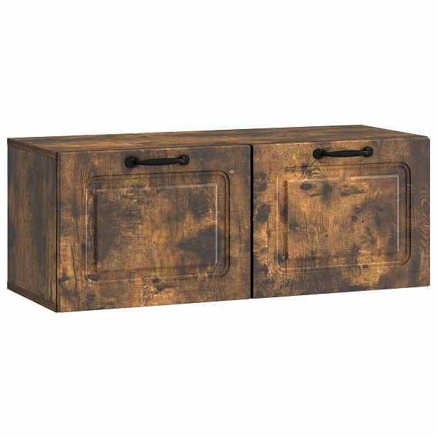 vidaXL Nástěnná TV skříň Nástěnný Kouřový dub 78,5 x 31 x 30 cm