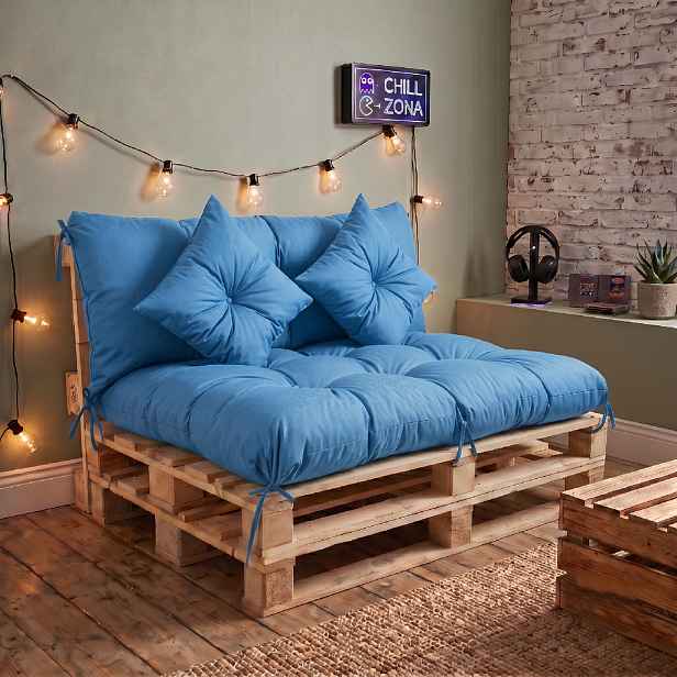 Interiérový polstr na palety CHILL ZONE 39 relax, gaming, mladé bydlení modrá Mybesthome