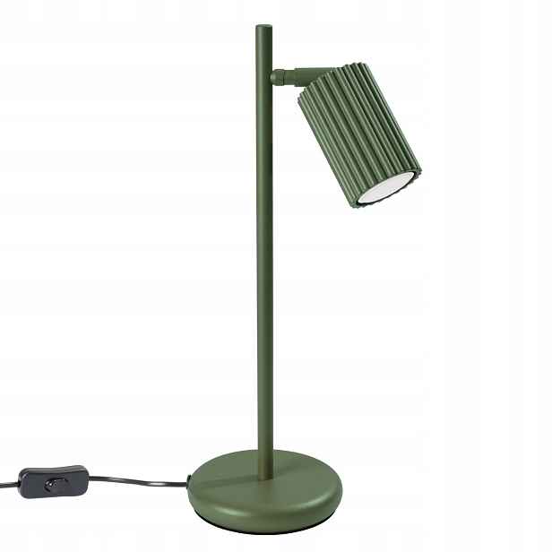 Sollux Stolní lampa Karbon, zelená, pohyblivá, GU10 10W,