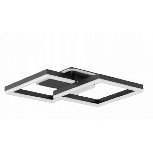 Stropní Led lampa 40W černá, čtvercová, stmívatelná s dálkovým ovládáním