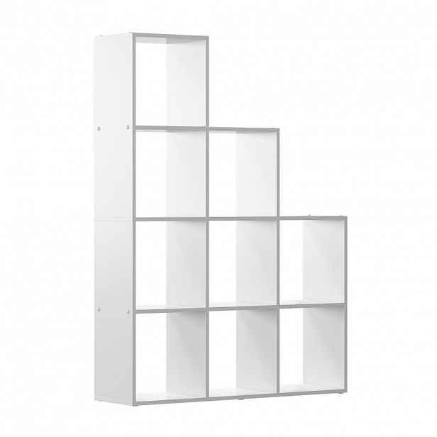 Vicco SCHODIŠŤOVÝ REGÁL Aramis Bílá 103.5 x 144 cm 9 přihrádek