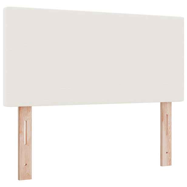 vidaXL LED hlavová deska s LED pásky Krémová 80 cm Žebrovaná látka