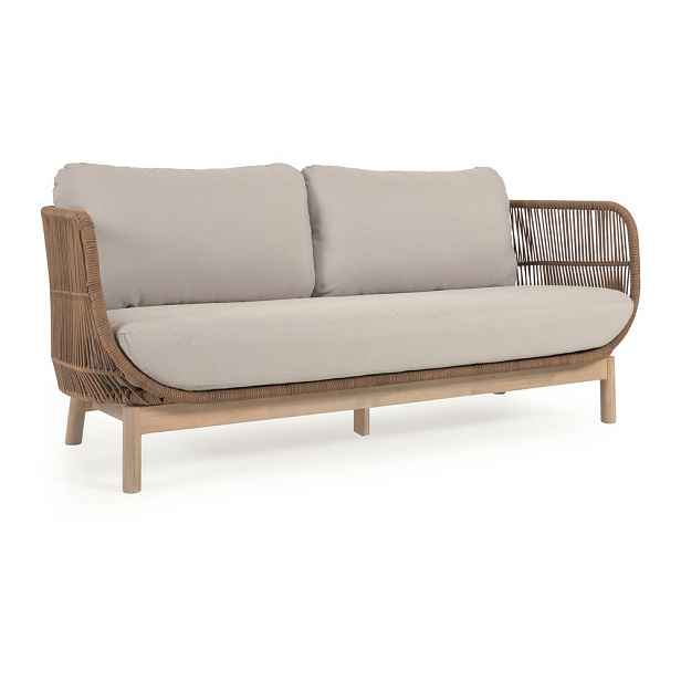 Béžová čalouněná zahradní pohovka Catalina – Kave Home