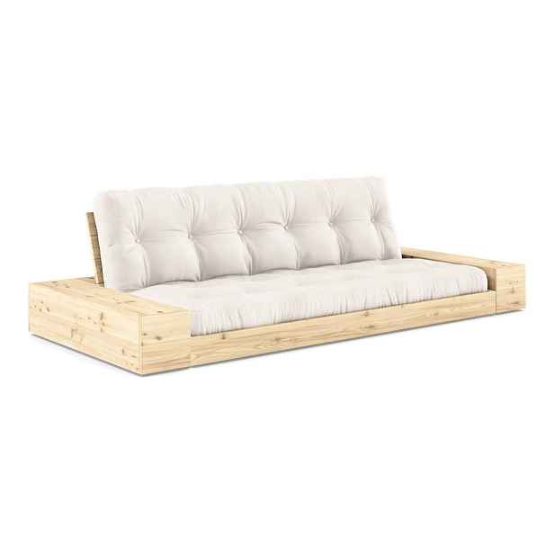 Krémová rozkládací pohovka 244 cm Base – Karup Design