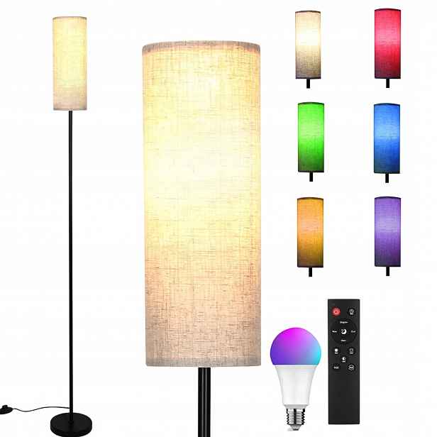 Stojací Lampa Podlahová Lampa E27 Rgb Led Noční 172 CM