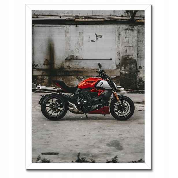 Plakáty v rámu 30x40 Červené Ducati Motocykl