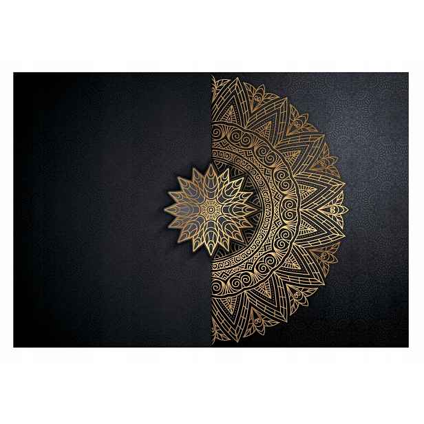 Fototapeta Mandala Orient Ornament Zlato Černá Na Flizelině 368x254