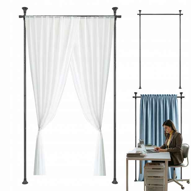 Přepážka 70 × 320 CM Flexibilní Kryt – Montáž Bez Vrtání, Černá