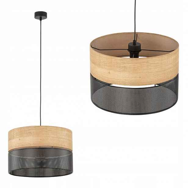 Závěsná stropní lampa Nicol z tkaniny Tk Lighting