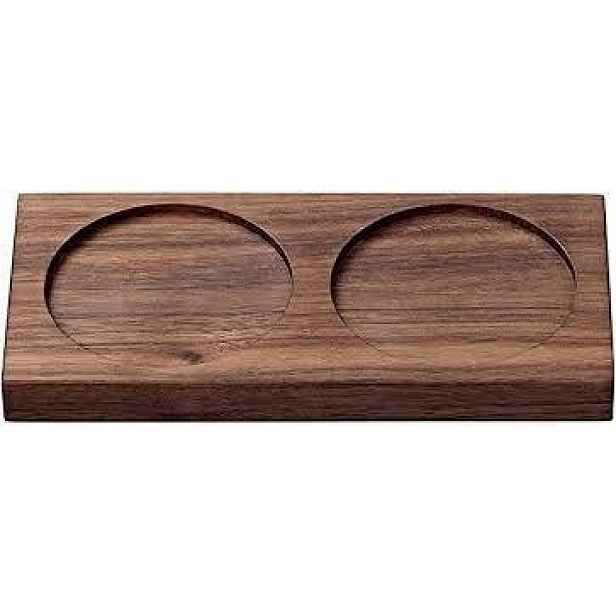 Dřevěný podstavec Crush Grind pod 2 mlýnky ořech walnut 15 cm