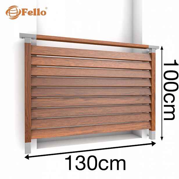 Fender Francouzský balkon 130 cm Zábradlí Dewno