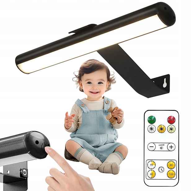 Koupelnové Nástěnné Svítidlo Nad Zrcadlo Obraz Nástěnná Lampa Led 32 cm 2.8 W Černá