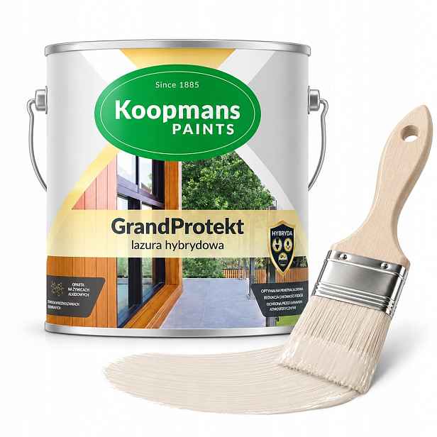 Hybridní lazura na dřevo Koopmans GrandProtekt 912 bílá Aljaška 5 l