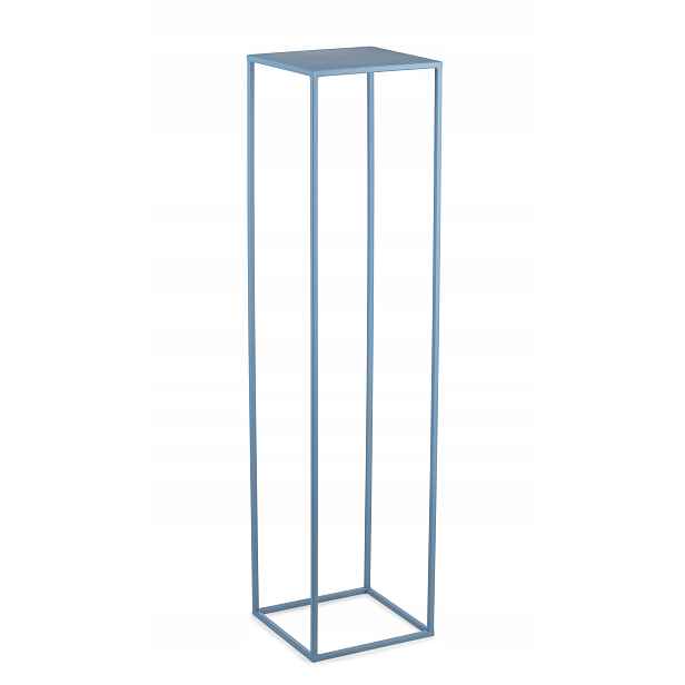Modrý kovový květináč, stabilní stojan na květináče, květiny, 100 cm