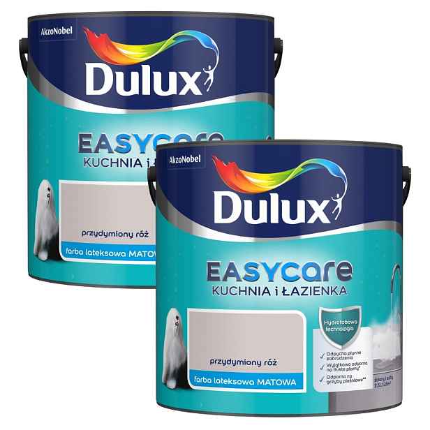 Set Dulux Easycare 2x2,5L Barva Kuchyně&koupelna Kouřová Růžová 5L Mat
