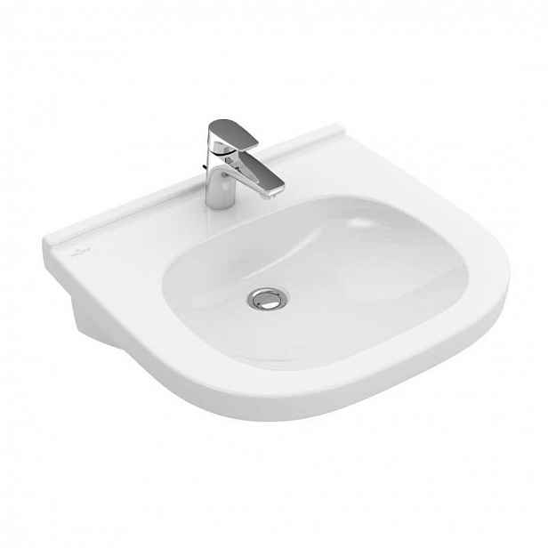 Villeroy & Boch ViCare - Umyvadlo Vita 61x55 cm, bez přepadu, otvor pro baterii, CeramicPlus, alpská bílá 411961R1