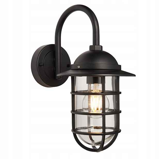 Endon Loftové venkovní nástěnné svítidlo Černá Led E27 IP44 34x18x27 cm