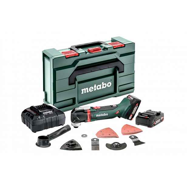 Metabo - 18V AKU oscilační multibruska s příslušenstvím, 2x aku 2,0 Ah LiPower, nabíječka 613021510