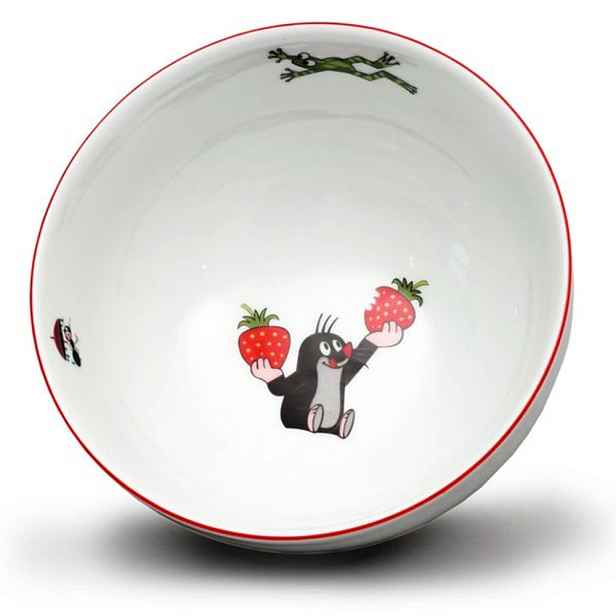 miska d14,5cm VITAL- KRTEK a jahody, dětská, porcelán