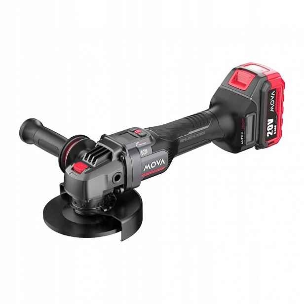 Úhlová bruska bezkartáčová Mova PG125UPK 20V 1300W 125 mm (baterie a hlavice)