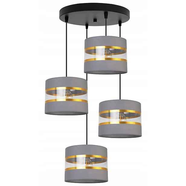 Závěsná Stropní Lampa Lustr Glamour Stínidlo Do Obývacího Pokoje Jídelny Zlatá