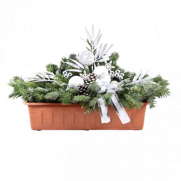 Truhlík Ledové Vánoce - čokoláda 60cm bez osvětlení