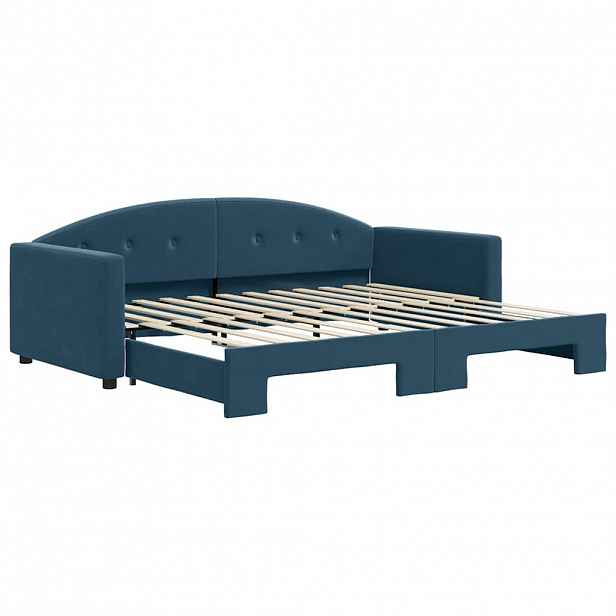 vidaXL Válenda s přistýlkou modrá 90 x 200 cm samet