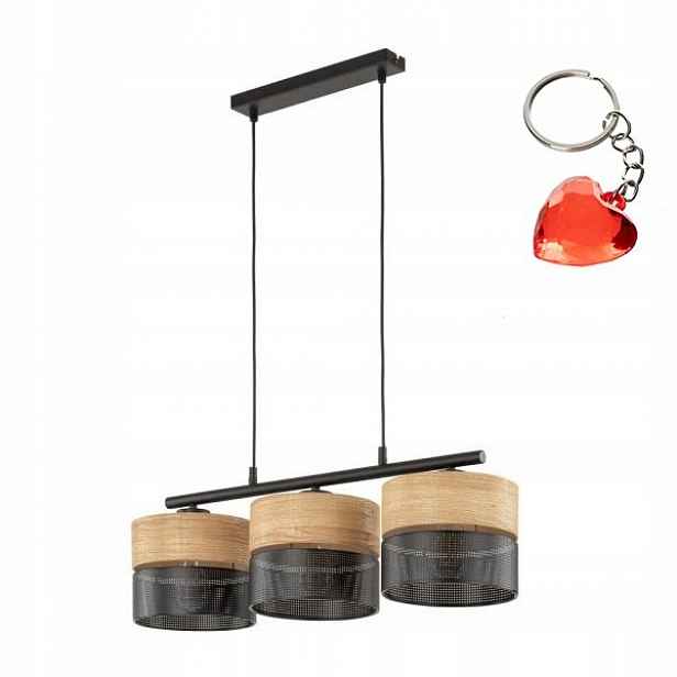 Závěsná lampa Moderní Černá 3 Zdroje E27 Regulace nad stůl Tk Lighting
