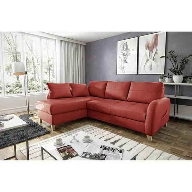 Livetastic ROHOVÁ SEDAČKA, textil, kůže, červená