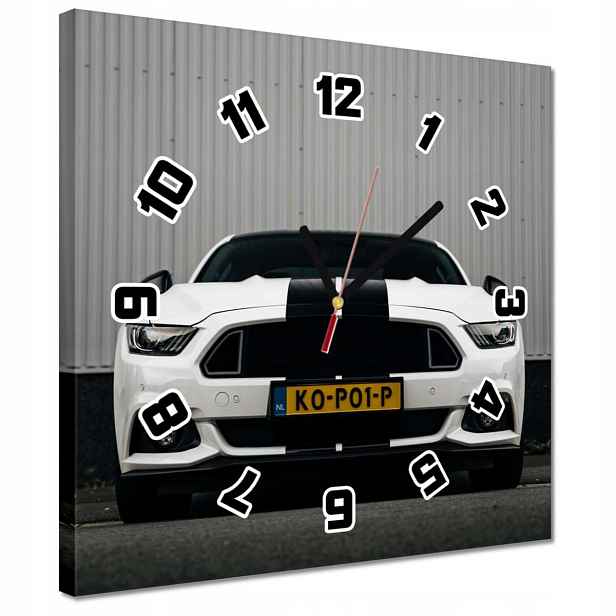 30x30 hodiny Ford Mustang s proužky