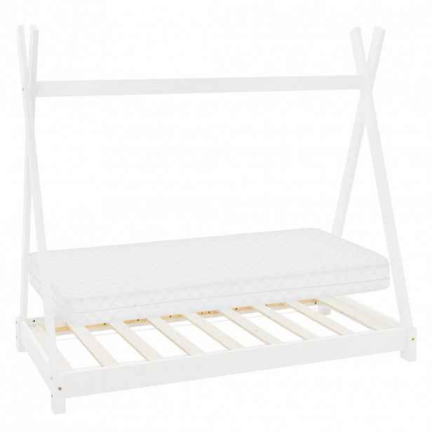 ML-DESIGN DĚTSKÁ POSTEL Tipi s matrací 70x140 cm bílá