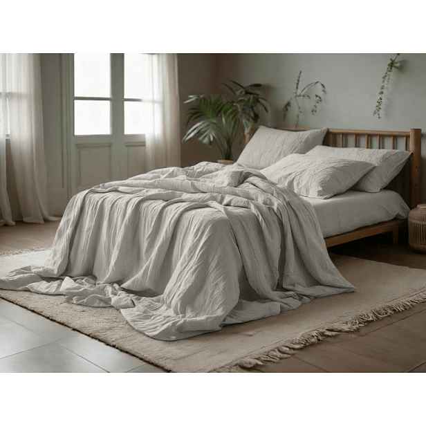 Mušelínové povlečení PURELY PREMIUM světle šedé Rozměr povlečení: 70 x 80 cm | 140 x 220 cm