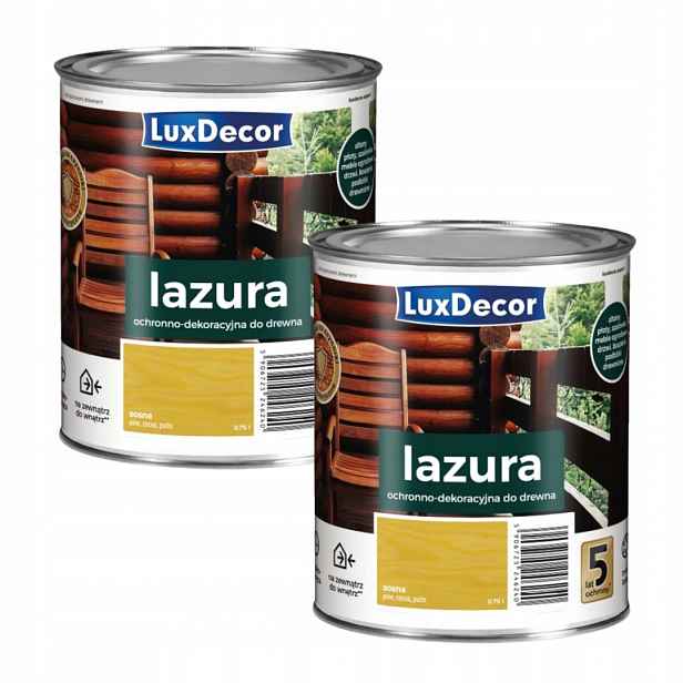 Sada 2KS Luxdecor Dekorativní Lazura Na Dřevo 4,5L Borovice