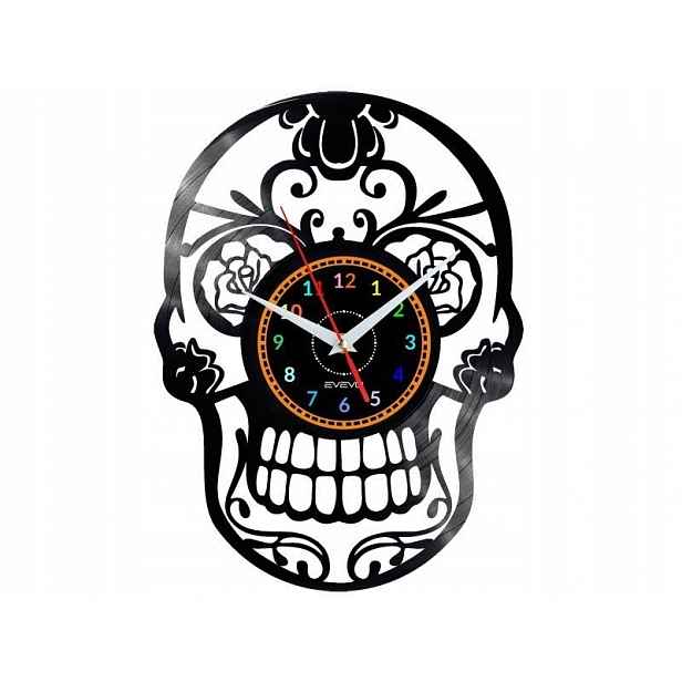 Skeleton Nástěnné Hodiny Vinylová Deska Dárek Památka K Narozeninám